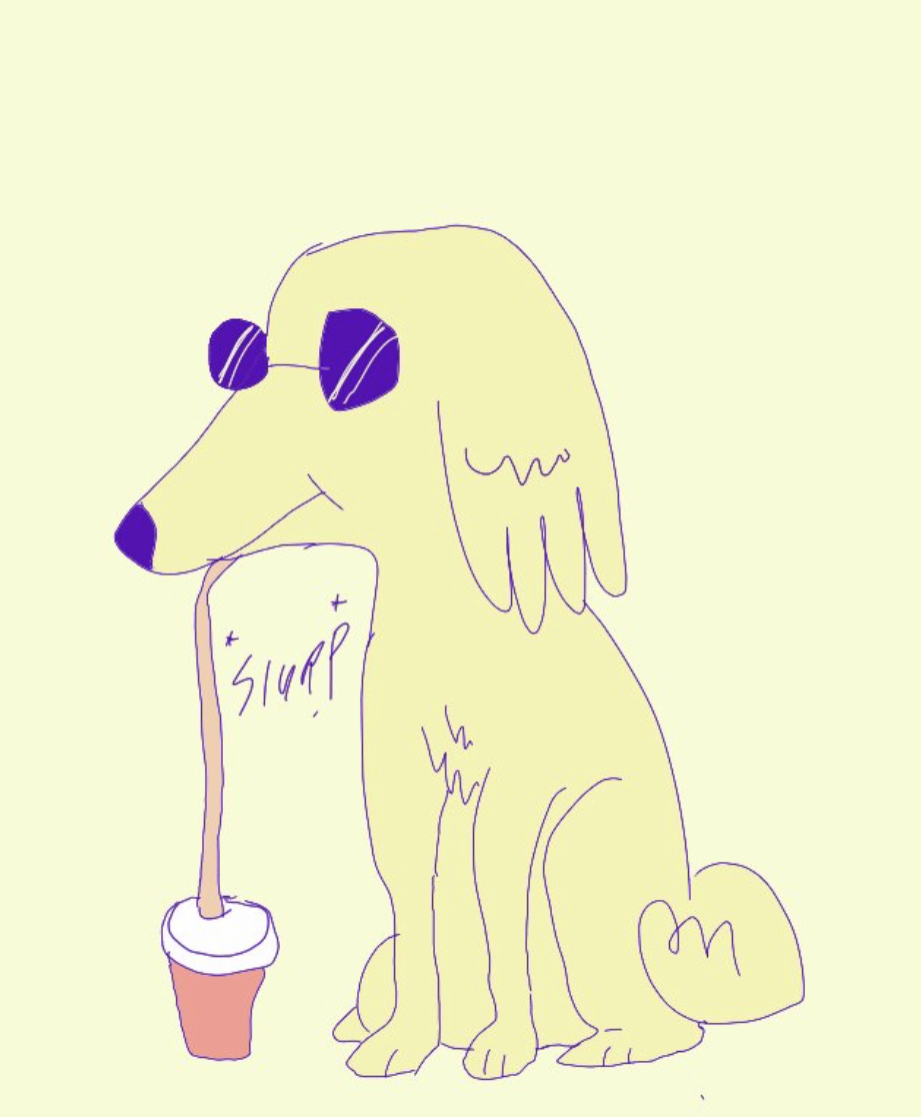 High Quality Dog drinking soda Blank Meme Template