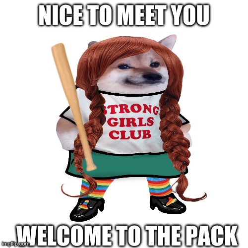 StrongGirlsClub | NICE TO MEET YOU; WELCOME TO THE PACK | image tagged in stronggirlsclub | made w/ Imgflip meme maker