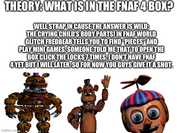 What is in the FNaF 4 BOX? 