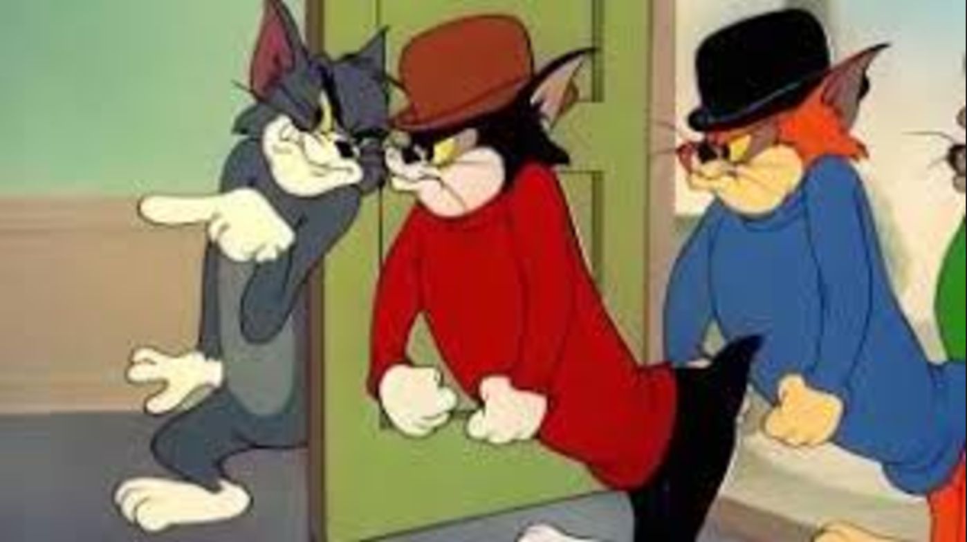 Tom and Jerry get em Blank Meme Template