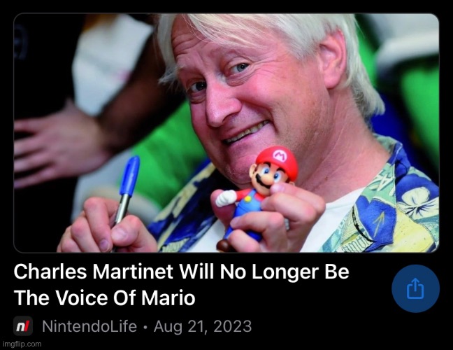 just thought I should share this, he’s not dead or anything, it’s just sad, Mario will never feel the same again | made w/ Imgflip meme maker
