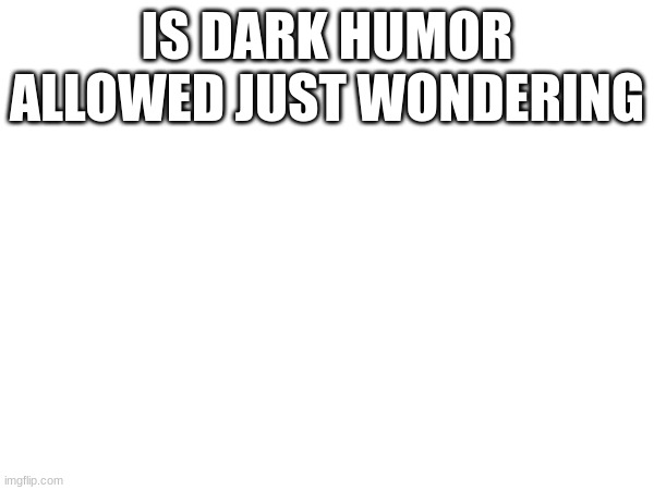 ??? | IS DARK HUMOR ALLOWED JUST WONDERING | image tagged in lol,dark humor | made w/ Imgflip meme maker