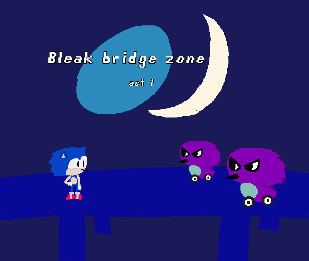 Bleak bridge zone act 1 (Art by normalcore) Blank Meme Template