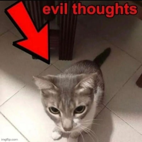 evil thoughts | image tagged in evil thoughts | made w/ Imgflip meme maker