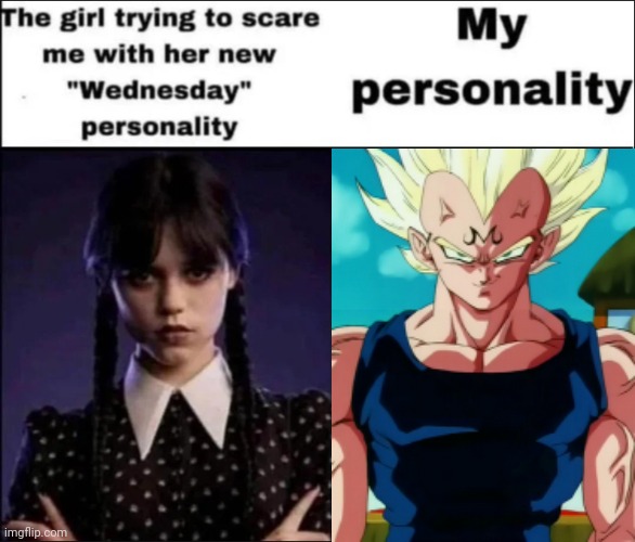 I'm running out of title ideas | image tagged in the girl trying to scare me with her new wednesday personality | made w/ Imgflip meme maker