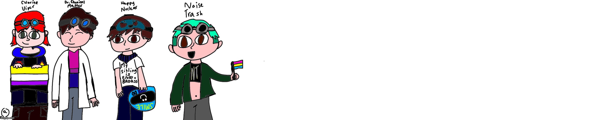 The Deranged Pride Art (If you want me to add your character, comment pls) | image tagged in the deranged,lgbtq,drawings | made w/ Imgflip meme maker