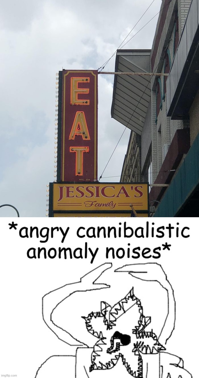 image tagged in angry cannibalistic anomaly noises | made w/ Imgflip meme maker