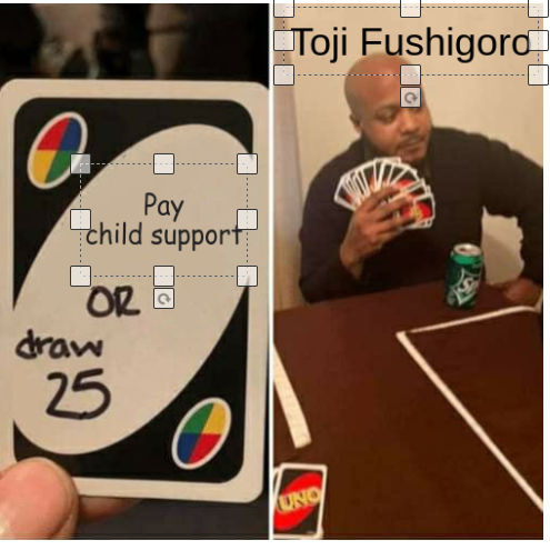 High Quality Toji playing uno Blank Meme Template