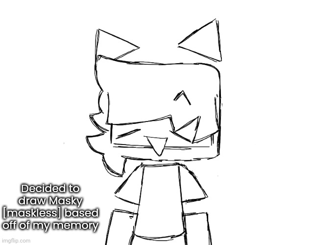 Decided to draw Masky [maskless] based off of my memory | image tagged in idk,stuff,s o u p,carck | made w/ Imgflip meme maker