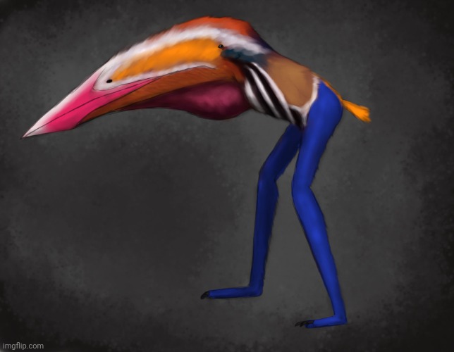 Cursed Paleo: Hatzego no-pteryx and no-collis (Art by Dragonthunders) | made w/ Imgflip meme maker