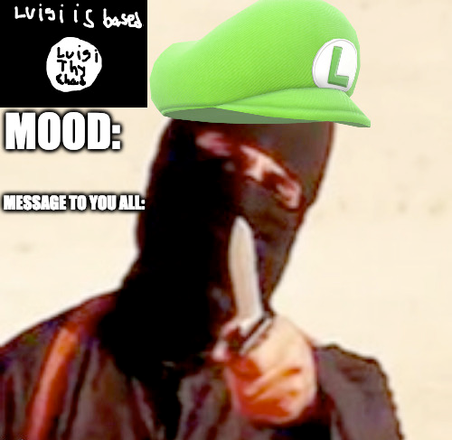 LuigiThyChad announcment Blank Meme Template