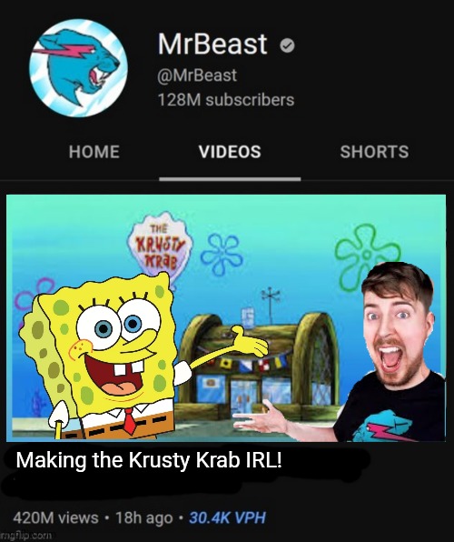 Make this a template I dare | Making the Krusty Krab IRL! | image tagged in mrbeast thumbnail template | made w/ Imgflip meme maker