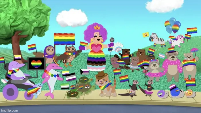 Blue's Clues Pride Parade | image tagged in blue's clues pride parade | made w/ Imgflip meme maker