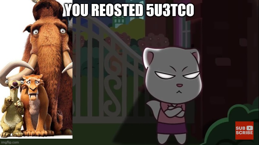 Used in comment | YOU REOSTED 5U3TCO | image tagged in angry angela | made w/ Imgflip meme maker