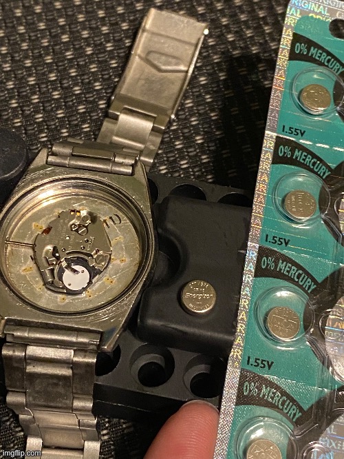 I was replacing the battery in my Dad’s watch, then realized that I ordered the wrong battery | image tagged in watch,dad,i had one job | made w/ Imgflip meme maker