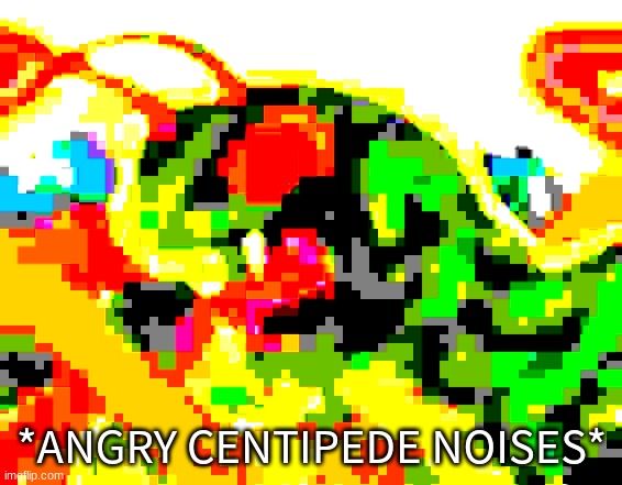 Angry Centipede | image tagged in angry centipede | made w/ Imgflip meme maker