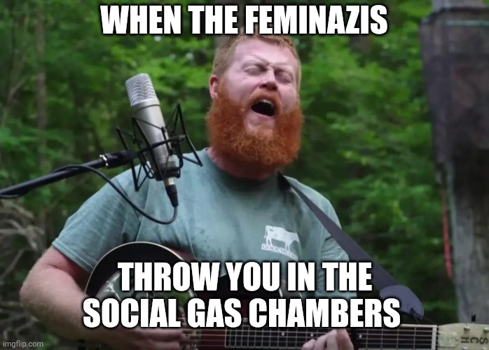 WHEN THE FEMINAZIS; THROW YOU IN THE SOCIAL GAS CHAMBERS | image tagged in male,woke,victims | made w/ Imgflip meme maker