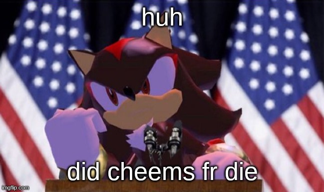 if he did tho, i won't really care ngl. sure, it's sad someone died, but i didnt know him | huh; did cheems fr die | image tagged in shadow president | made w/ Imgflip meme maker
