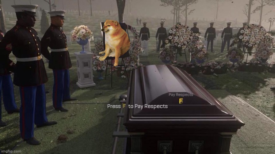 Press F to Pay Respects | image tagged in press f to pay respects | made w/ Imgflip meme maker