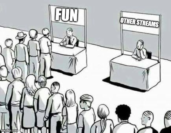 Two lines | FUN; OTHER STREAMS | image tagged in two lines | made w/ Imgflip meme maker