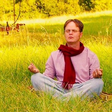 High Quality Dwight meditate Blank Meme Template