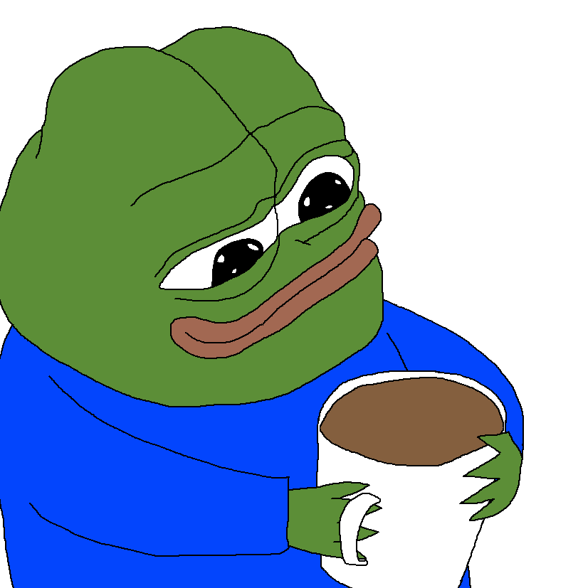 Pepe Coffee Blank Meme Template