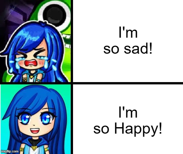 Yes, we can see that. | I'm so sad! I'm so Happy! | image tagged in itsfunneh no yes,antimeme | made w/ Imgflip meme maker