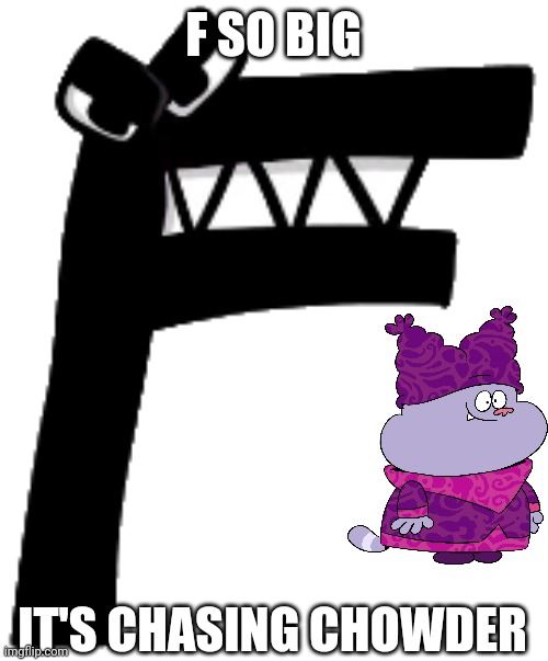 F for cheems | F SO BIG; IT'S CHASING CHOWDER | image tagged in f,f so big | made w/ Imgflip meme maker