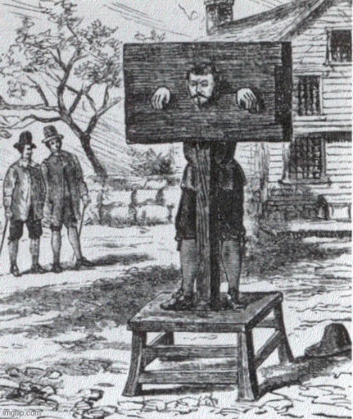stock and pillory | image tagged in stock and pillory | made w/ Imgflip meme maker