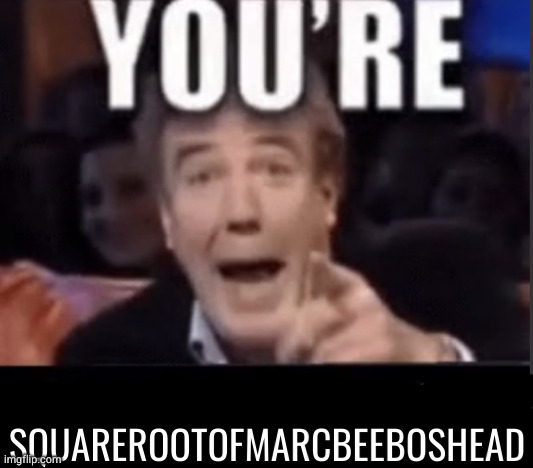 You're X (Blank) | SQUAREROOTOFMARCBEEBOSHEAD | image tagged in you're x blank | made w/ Imgflip meme maker