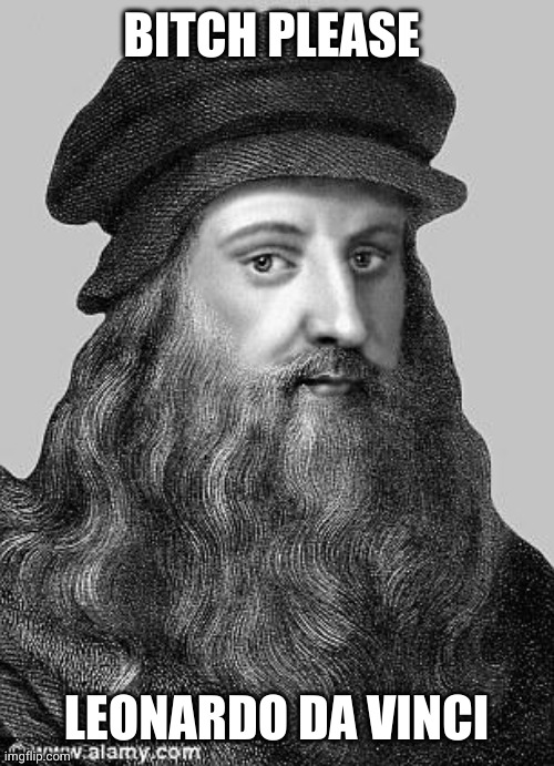 Leonardo Da Vinci | BITCH PLEASE LEONARDO DA VINCI | image tagged in leonardo da vinci | made w/ Imgflip meme maker