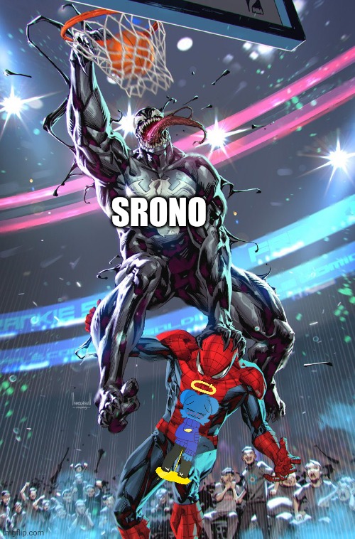 Venom slam dunk | SRONO | image tagged in venom slam dunk | made w/ Imgflip meme maker