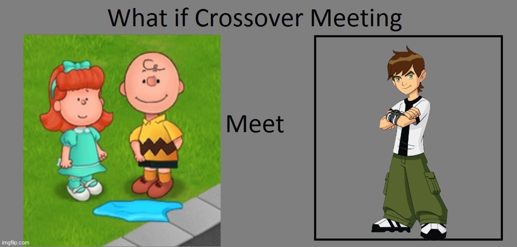 if charlie brown and heather met ben 10 | image tagged in what if crossover meet this character,crossover | made w/ Imgflip meme maker
