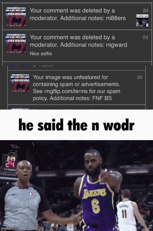 image tagged in he said the n wodr | made w/ Imgflip meme maker