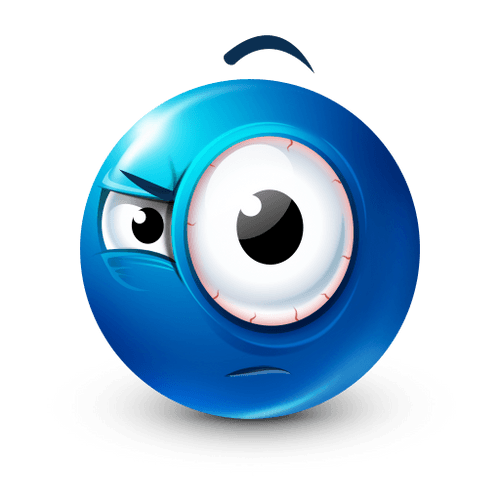 suspicious blue emoji Blank Meme Template