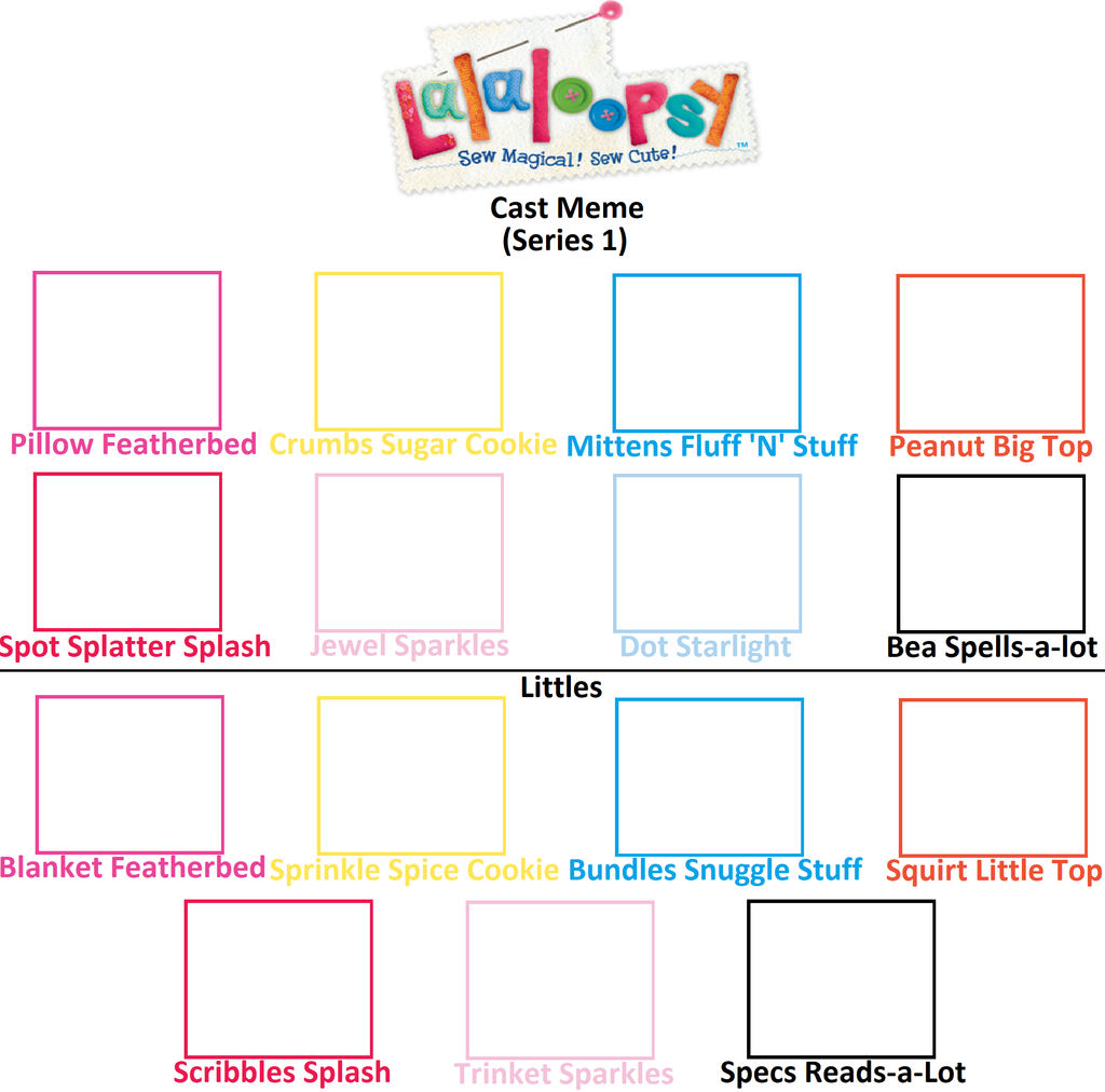 Lalaloopsy Cast Meme (Series 1) Blank Meme Template