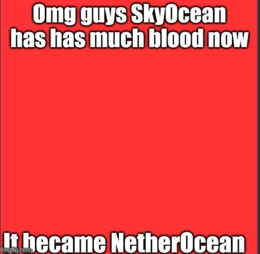 she has so much blood :O | image tagged in netherocean | made w/ Imgflip meme maker