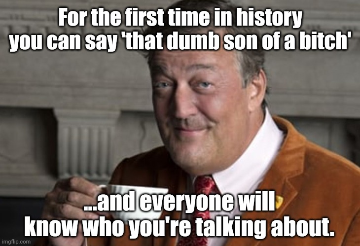 That lying dog faced pony soldier in the White House. | For the first time in history
you can say 'that dumb son of a bitch'; ...and everyone will know who you're talking about. | image tagged in did you know | made w/ Imgflip meme maker