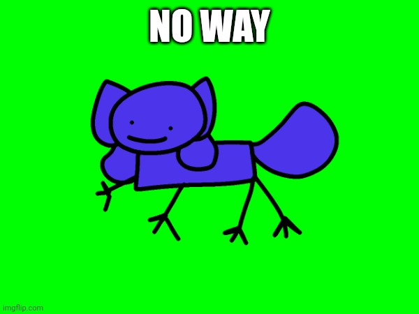 NO WAY | image tagged in smol bean,kittydog | made w/ Imgflip meme maker