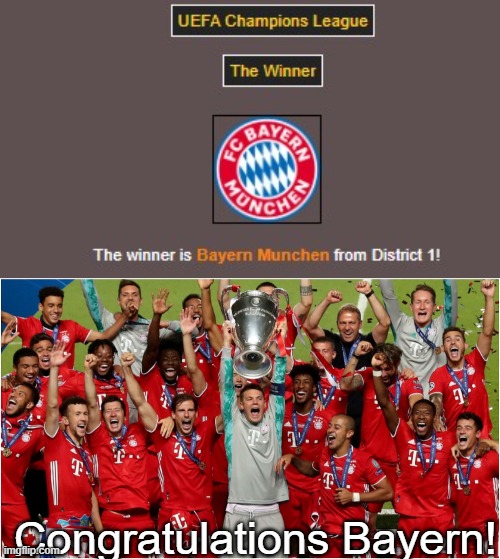 Congratulations Bayern! | made w/ Imgflip meme maker