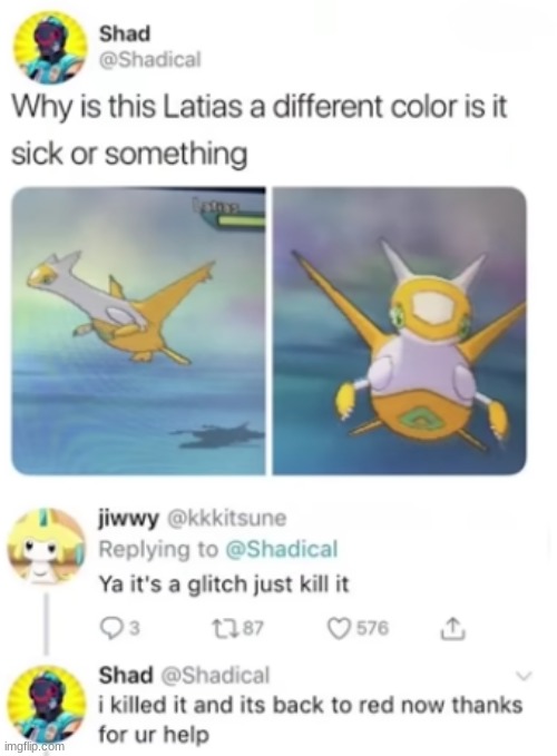 pure evil | image tagged in pokemon,shiny | made w/ Imgflip meme maker