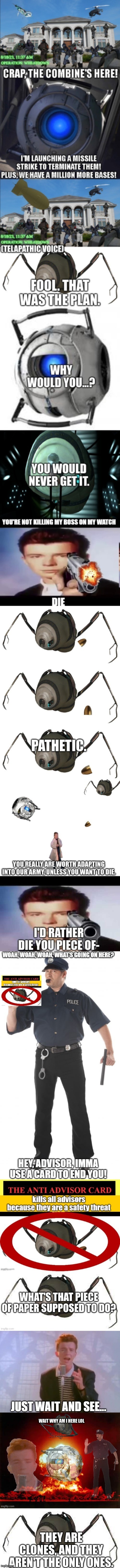 The Combine are clones of TRILLIONS of different species. Bruh moment for w.r.u | WAIT WHY AM I HERE LOL; THEY ARE CLONES, AND THEY AREN'T THE ONLY ONES. | made w/ Imgflip meme maker