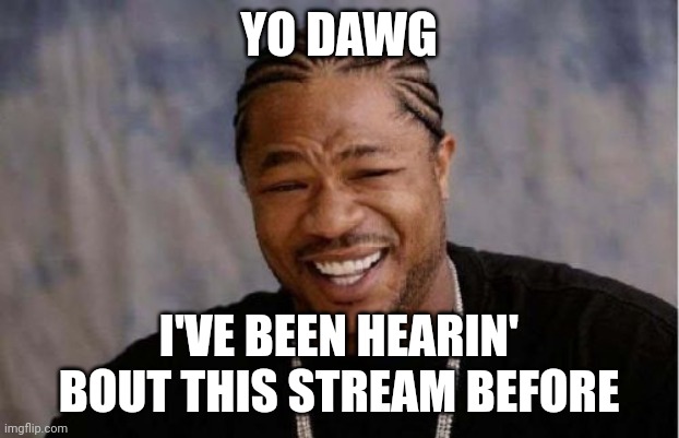 I've heard bout this stream before, is this another stream to post some funny images? (Like the fun stream) | YO DAWG; I'VE BEEN HEARIN' BOUT THIS STREAM BEFORE | image tagged in memes,yo dawg heard you | made w/ Imgflip meme maker