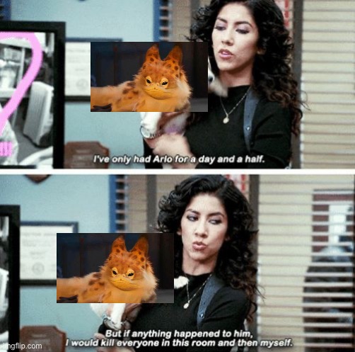 Loth Cat | image tagged in i've only had arlo for a day and a half | made w/ Imgflip meme maker