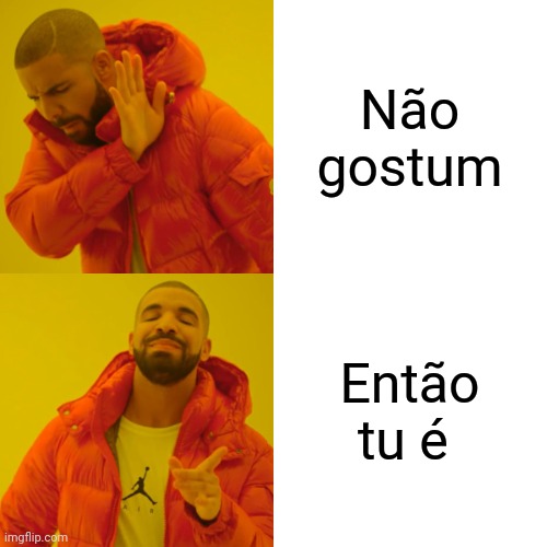 Drake Hotline Bling Meme | Não gostum Então tu é | image tagged in memes,drake hotline bling | made w/ Imgflip meme maker