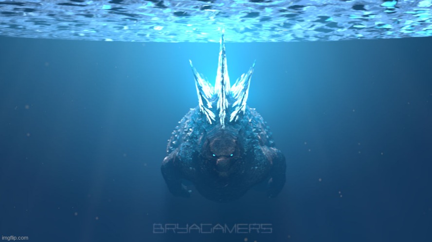 "It's just another day I'm hiding in the water" (SFM poster by Bryosarts) | made w/ Imgflip meme maker