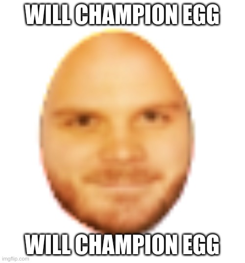 Will champion egg | WILL CHAMPION EGG WILL CHAMPION EGG | image tagged in will champion egg | made w/ Imgflip meme maker