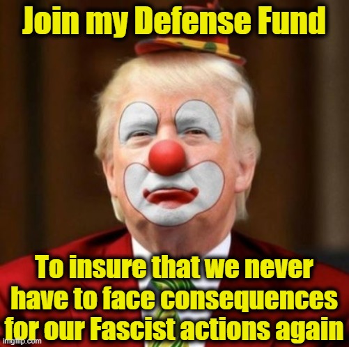 Join my Defense Fund To insure that we never have to face consequences for our Fascist actions again | made w/ Imgflip meme maker