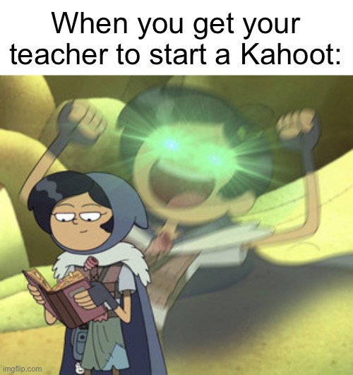 I love kahoot | When you get your teacher to start a Kahoot: | image tagged in marcy wu extreme happiness,school,kahoot | made w/ Imgflip meme maker