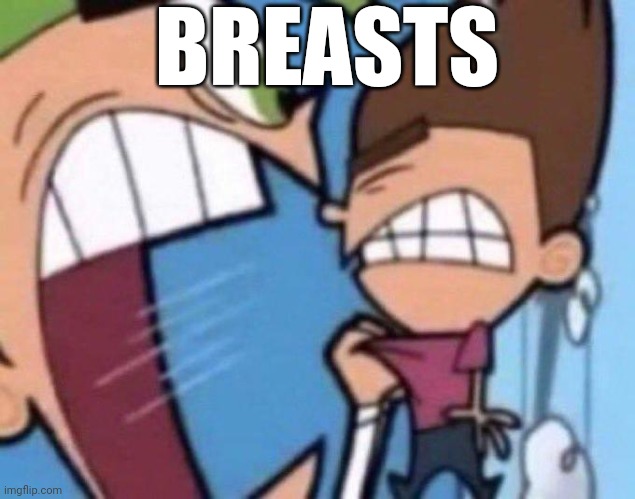 Cosmo yelling at timmy | BREASTS | made w/ Imgflip meme maker